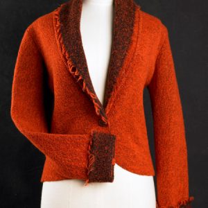 Giacca in morbido bouclé di lana cotta