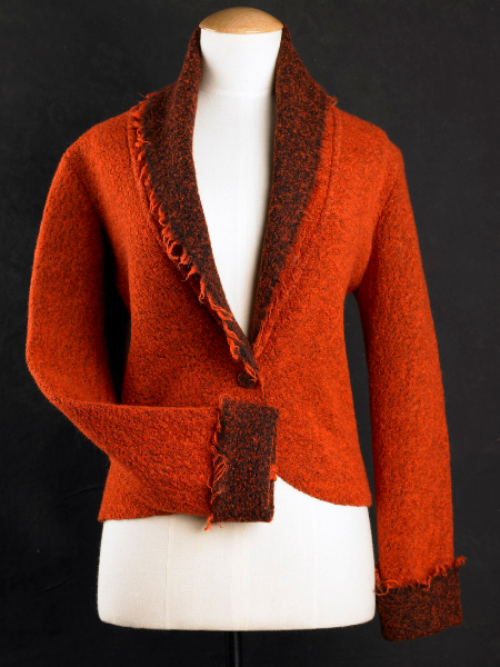 Giacca in morbido bouclé di lana cotta - immagine 2