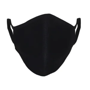 10 pezzi. Maschera in tessuto con 3 strati - nero (cotone organico)