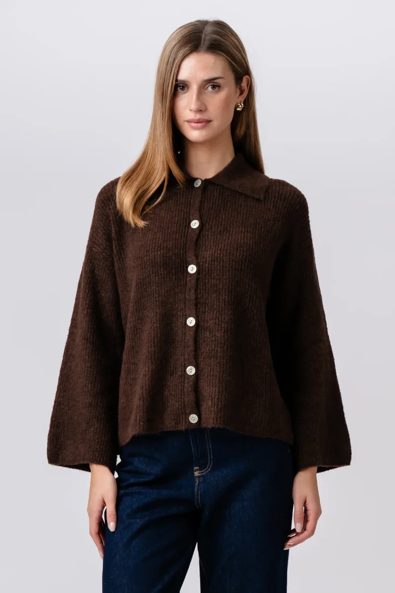 Josie Polo in maglia - Marrone