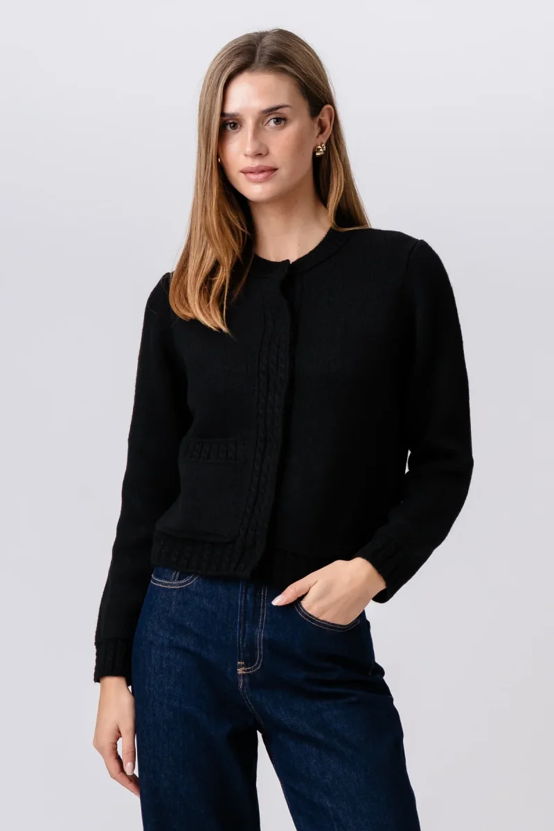 Cardigan in maglia Emilie - Nero - immagine 2