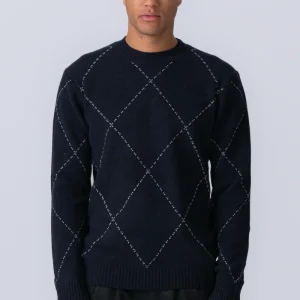 Isaac Wool Knit - Dark Navy