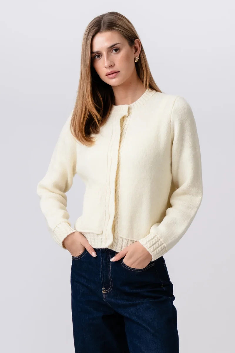 Cardigan in maglia Emilie - Beige