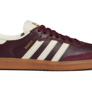 adidas samba og maroon gold metallic (women's)