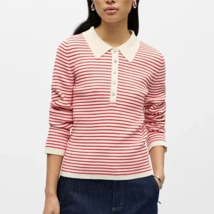 Pullover Kelly Polo in maglia - Birch Poinsettia