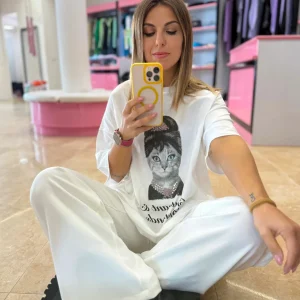 T-shirt Lumina “Croissant & Diamonds”