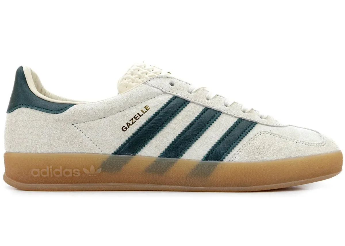 Adidas Gazelle Indoor Cream White Collegiate Green Gum