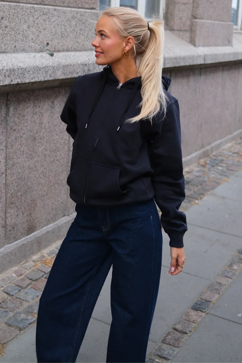 Basic Zip Hoodie - Dark Navy - immagine 3