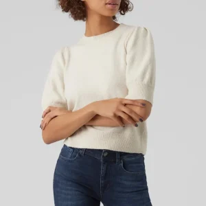 Pullover Doffy con scollo a O - Betulla melange