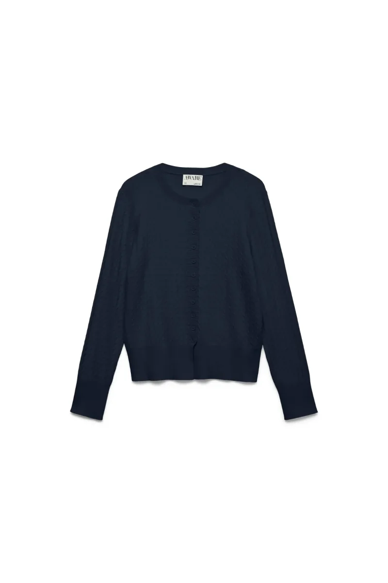 Cardigan in maglia Vina - Zaffiro scuro - immagine 2