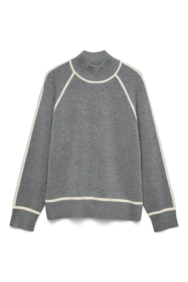 Pullover a collo alto dorato - Grigio medio con betulla - immagine 5