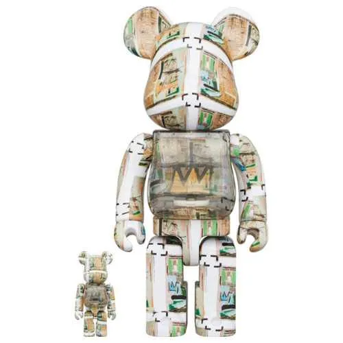 BEARBRICK 100% 400% JEAN-MICHEL BASQUIAT KING PLEASURE - immagine 2
