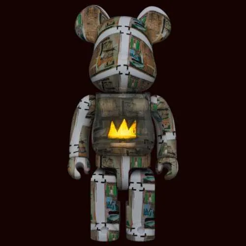 BEARBRICK 100% 400% JEAN-MICHEL BASQUIAT KING PLEASURE - immagine 4