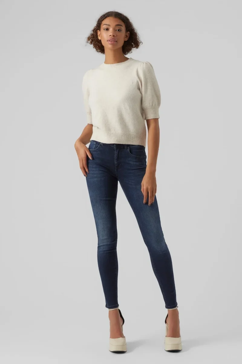 Pullover Doffy con scollo a O - Betulla melange - immagine 3