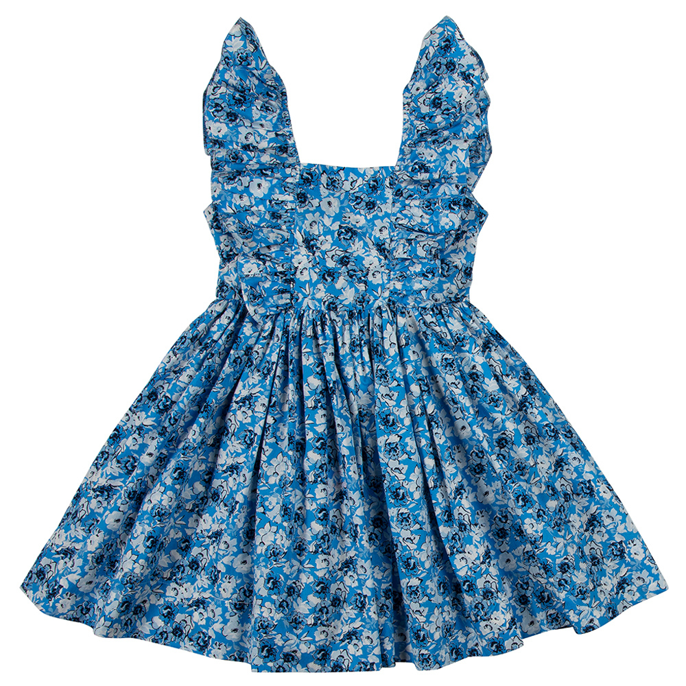 Abito Isabel azzurro a fiori - immagine 2