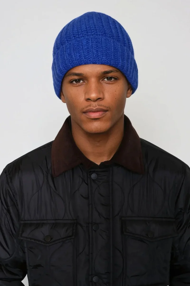 Berretto a coste - Blu - immagine 2