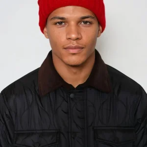 Berretto a coste - Rosso vino