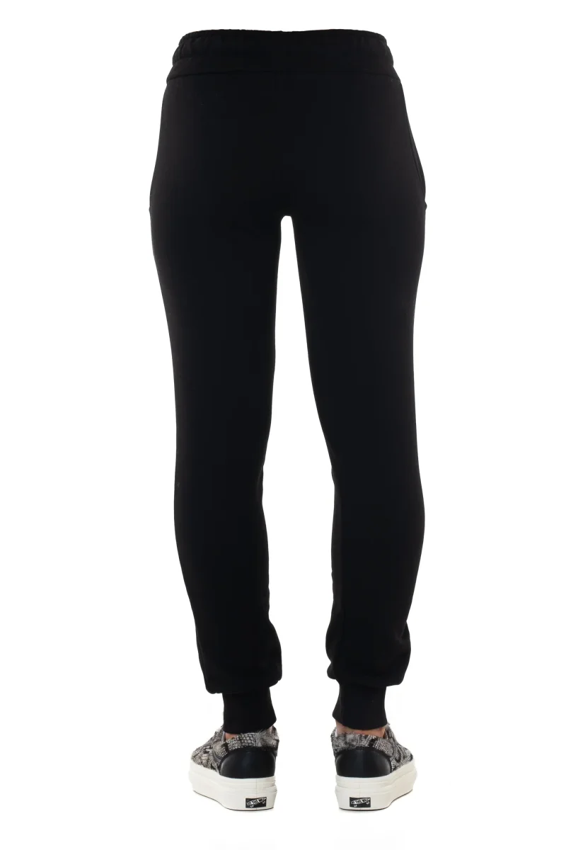 Pantalone jogger sportivo nero con logo Rue 19 milano normal fit - immagine 4