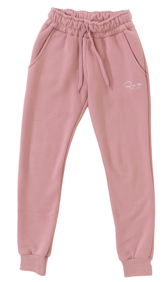 Pantalone jogger sportivo rosa normal fit con logo Rue 19 milano - immagine 6