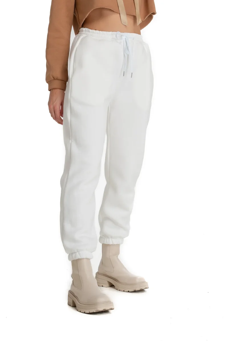 Pantalone Jogger bianco con ricamo Rue 19 Milano - immagine 7