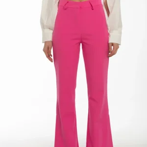 Pantalone con spacchetti fucsia