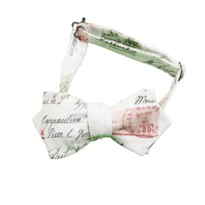 Papillon da annodare motivo francobolli