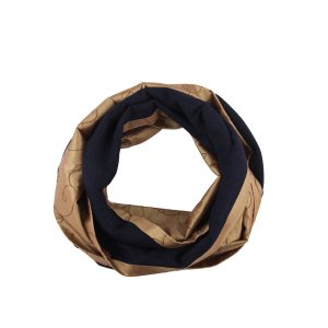 Sciarpa infinita arancione blu doubleface