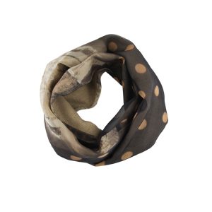 Sciarpe ad anello cashmere seta pois e animalier