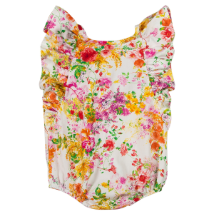 Body fiocco Anna bianco a fiori elegante