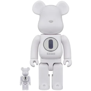 BEARBRICK 100% 400% ROBERT INDIANA X FRAGMENT DESIGN WHITE