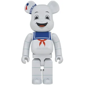 BEARBRICK 1000% GHOSTBUSTERS STAY PUFT MARSHMALLOW MAN WHITE CHROME