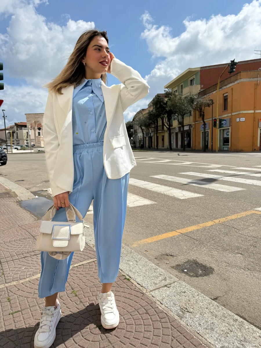 Pantaloni “Cleo” celesti - immagine 5