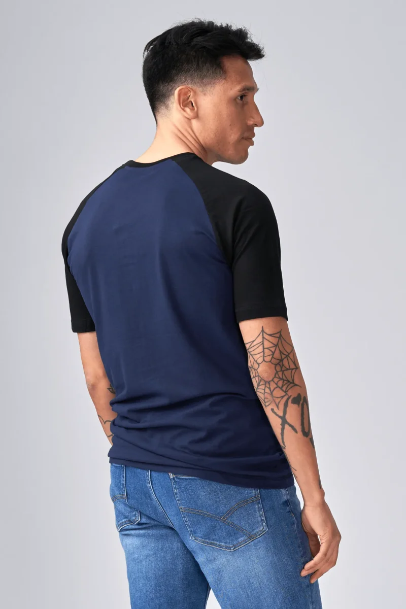 T-shirt Raglan di base-Navy nero - immagine 5
