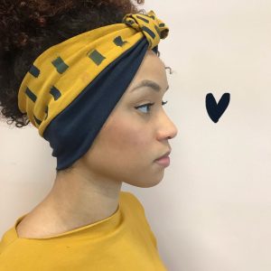 Turbante fascia donna dipinta a mano