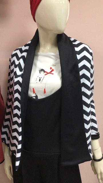 Giacca donna mezza stagione reversibile optical - immagine 4