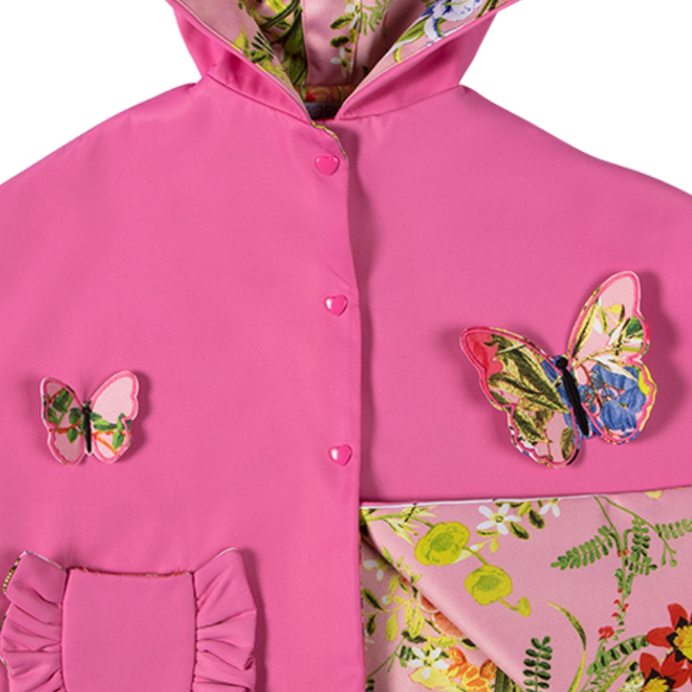 Terminata Mantellina impermeabile a fiori e farfalle - immagine 4