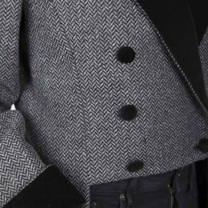 Giacca in lana e velluto