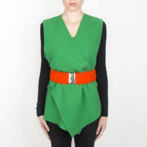 Gilet verde o arancione in panno casentino