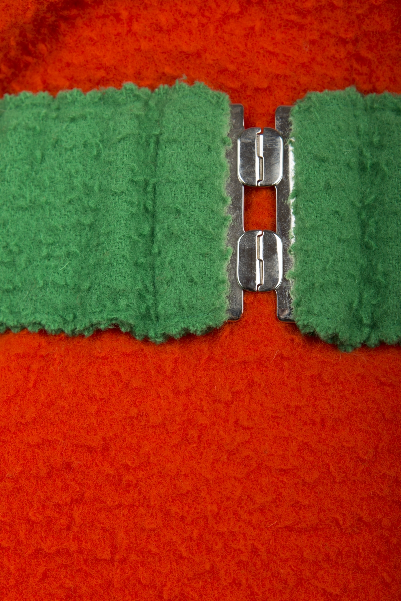 Gilet verde o arancione in panno casentino - immagine 4