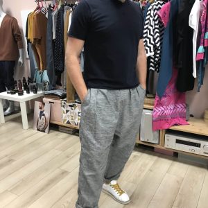 Pantaloni uomo artigianali con pieghe personalizzabili