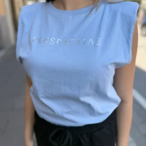 Top Lumina “Perspective” Azzurro