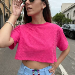 T-shirt Lumina “Little flower” fucsia