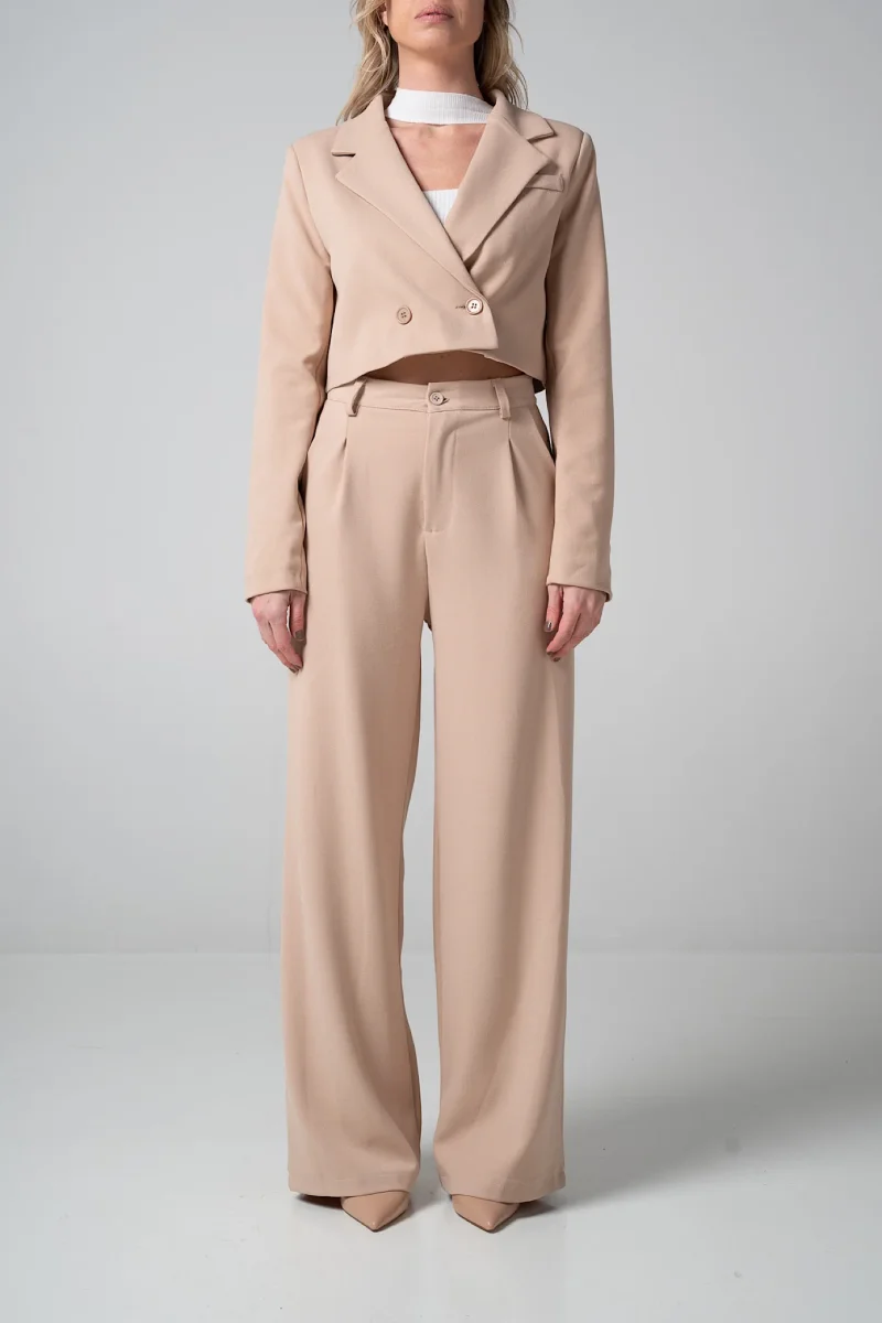 Pantalone wide leg Beige - immagine 2