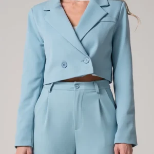 Blazer crop celeste