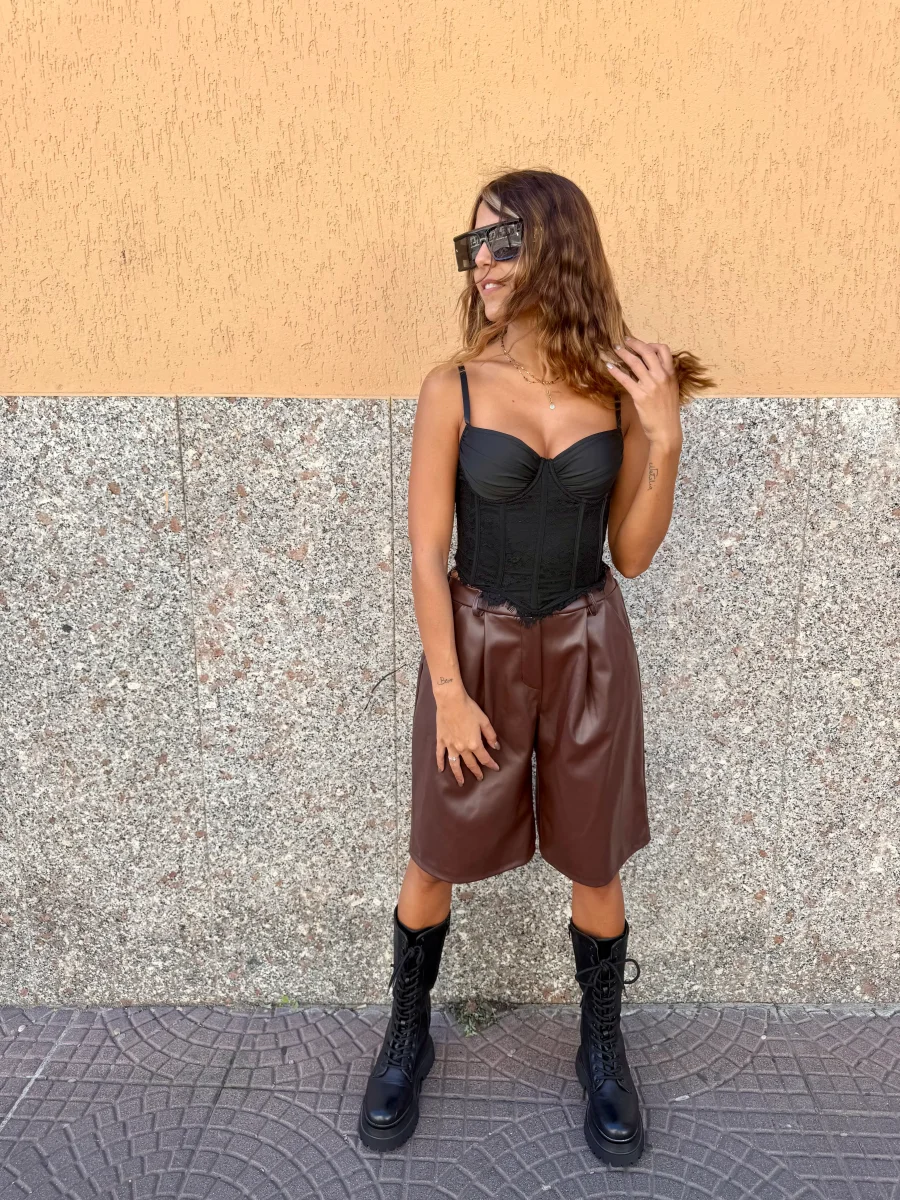 Bermuda “Lucas” marrone - immagine 3