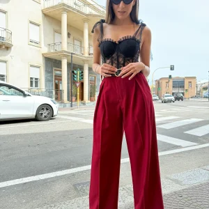 Pantaloni “Dafne” bordeaux