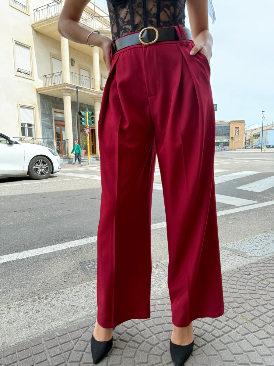 Pantaloni “Dafne” bordeaux - immagine 3