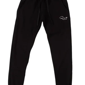 Pantalone jogger sportivo nero con logo Rue 19 milano normal fit