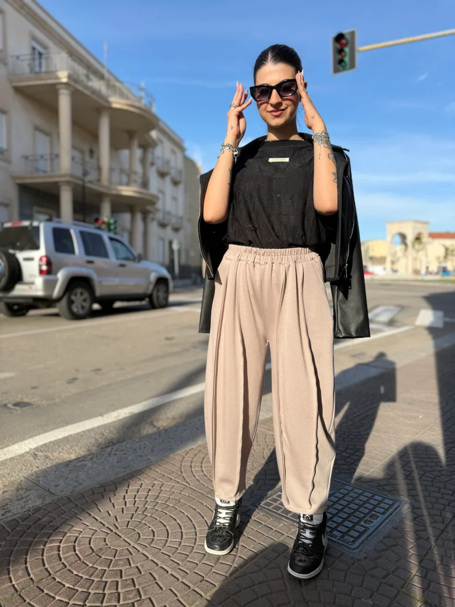 Pantaloni “Cleo” beige - immagine 3