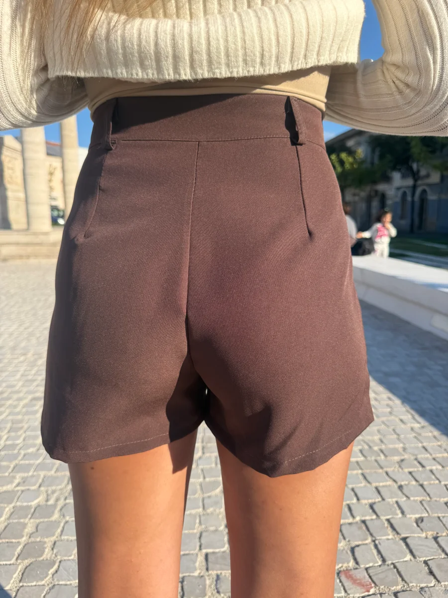 Short “Urban Chic” marrone - immagine 5